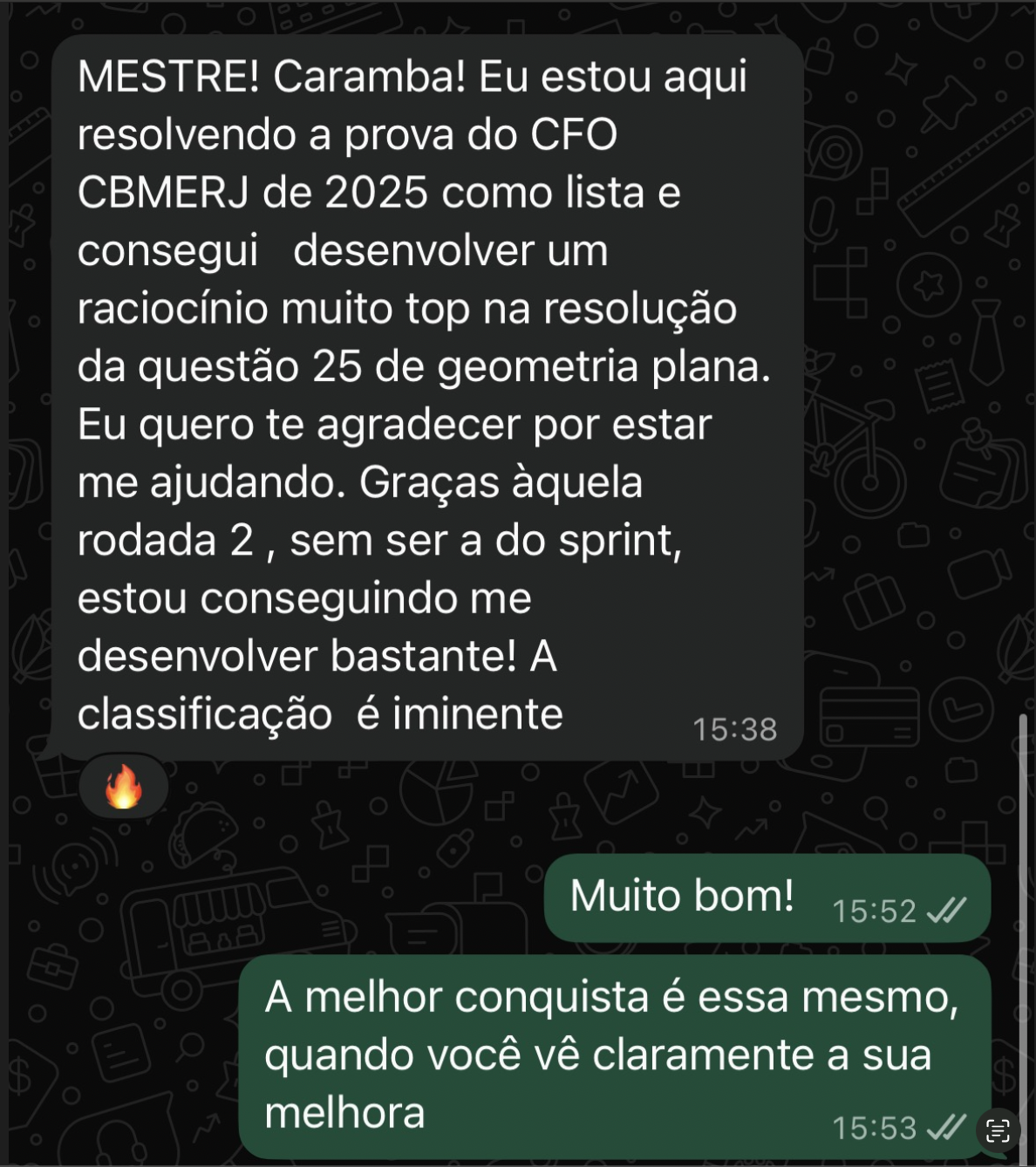 Depoimento de aluno aprovado 4